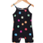 Shein Newborn Baby Girl Cute Knitted Floral Patterned Romper With Stretch And Strap Design For Summer Snap Crotch