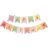 Shein Pastel Birthday Banner with Gold Letters Happy Birthday Bunting Banner for Party Decorations Kids Girls Birthday Supplies