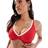 Hollister Curvy High Apex Ribbed Underwire Bikini Top - Red