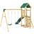 Rebo Annapurna Adventure Wooden Climbing Frame, Swing Set and Slide
