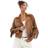 New Look Women's Tan Fringe Trimmed Faux Suede Jacket - Tan