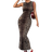 Shein New Lady Leopard Print Sleeveless Round Neck Dress