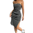 Shein Summer Outfit Split Thigh Black White Stripe Tube Bodycon Dress