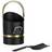 Navaris Black Metal Bucket with Handle and Shovel