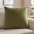 Dunelm Recycled Velour Square - Olive Cushion Cover Green (55x55cm)