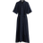 H&M Tie-Belt Shirt Dress - Navy Blue