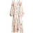 H&M Tie Belt Crepe Dress - Cream/Floral