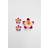Stradivarius Pack of 3 Floral Hair Clips Pale Pink