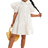 Shein Toddler Girls Puff Sleeve Ruffle Hem Smock Dress