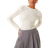 New Look Crew Neck Long Sleeve Bodysuit - Cream-White