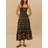 Farm Rio Flowers Arch Linen-Blend Maxi Dress - Black