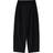 Bershka Wide Leg Linen Trousers - Black