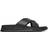 Tommy Hilfiger Crossed Straps Leather Sandal - Black