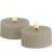 Sirius Sille Fyrfadslys 2 Stk Ø4.5 H2.2 cm Warm Grey LED-lys 2.2cm 2stk