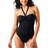 Accessorize Halterneck Bandeau Shaping Swimsuit - Black