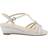 Paradox London Jenna Metallic Wedge Sandals - Silver