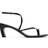 Tory Burch Pierced Strappy Heeled Sandals - Perfect Black/Silv