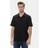 Calvin Klein Linen Cotton Cuban Collar Shirt - Black