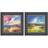 John Lewis Anna Schofield Field Calmness Purple Valley Print Set of 2 53 x 53 cm Framed Art
