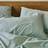 Piglet in Bed Mellow Washed Cotton Percale Pillowcases Pair Pillow Case Green