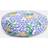 OHS Indoor Outdoor Round Lemon Print Filled Cushion - White/Blue Complete Decoration Pillows Blue, Yellow