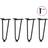 vidaXL Hairpin Legs 4 pcs Black 30 cm Solid Steel Table Leg