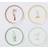 John Lewis Palm House Plastic Picnic Side Set of 4 20 cm Multi Plate Sets