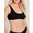 Accessorize Plain Seersucker Bralette Bikini Top - Black