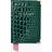Aspinal of London Croc Leather Passport Cover - Green