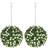 Homcom Set of 2 Topiary Rose Balls Artificial Plant