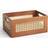 John Lewis Poly Rattan and Bamboo Open Top Cherry Wood Storage Box