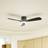 Lucande Led Ceiling Fan with Lightingdimmable Moneno