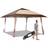 Cwy 4m x 4m Uteplats Gazebo Kapelltält Med Hjul Beige