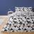 OHS Abstract Shapes Set Monochrome King Duvet Cover White
