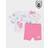 Nike Girls' All Over Print T-Shirt Shorts Set Infant - White
