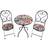 Suntime Floral Fiesta 2-Seater Mosaic Garden & Folding Bistro Set, 1 Table incl. 2 Chairs