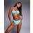 River Island Crinkle Bikini Bottom - Blue