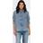 Only Onlvera L/S Flower Emb Shirt - Light Blue Denim Flower