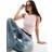 Stradivarius Basic Stretch Tank Top - Pastel Pink
