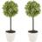 UrbnLiving Topiary Ball Box Tree Set of 2 42 cm Large Green Artificial Plant