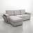 Latitude Run Linen 3 Seater Corner Bed 72cm H X 240cm W X 86cm D Sofa