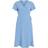 Vila Vilovie S/S Wrap Midi Dress - Blissful Blue