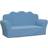 vidaXL Kindersofa 2-Sitzer Blau Weich Plüsch