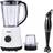Geepas 500W 2-in-1 Electric Jug Blender and 180W Black Hand Blender Combo Set
