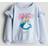 H&M Frill-Trimmed Printed Sweatshirt - Blue