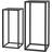 OutSunny Piedestal 2 Set Metallram 58.5 65 cm Höjd Svart
