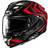 HJC F71 Carbon Nevio Helmet - Black/Red Adult