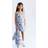 H&M Girls Blue Jacquard-Weave Dress - Blue