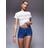 River Island Womens Tailored Micro-Short - Midwash Blue