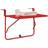 vidaXL Foldable Red 60x40 cm Steel Balcony Table